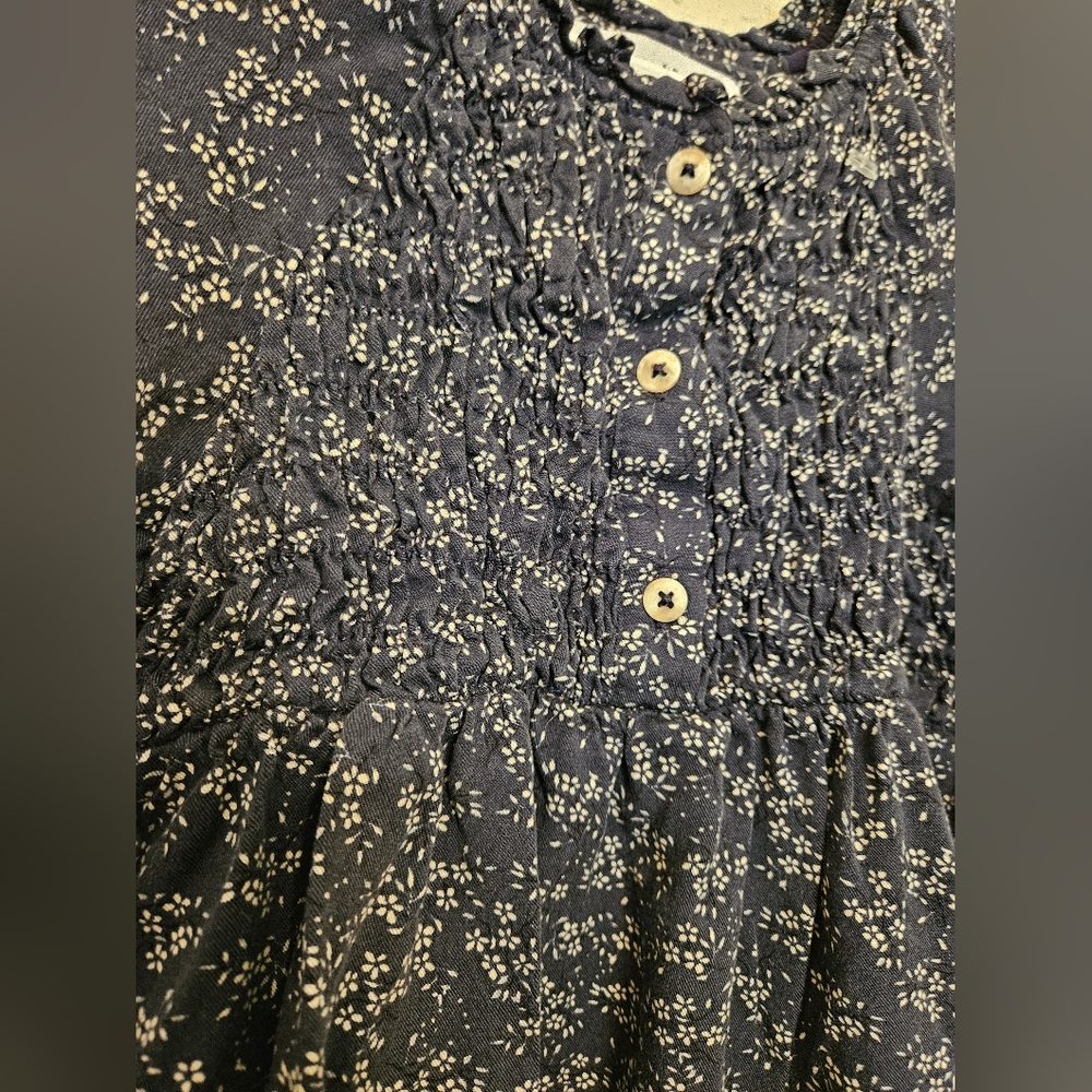 Zara Navy floral Dress - Picture 3 of 4